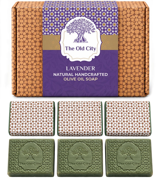 Lavender Soap Bars 6 × 100g — Natural Olive Oil