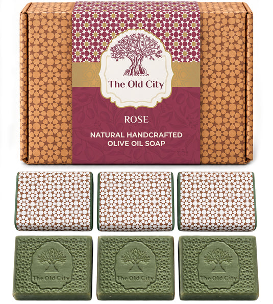Rose Olive Oil Soap Gift Set – 6 x 100g